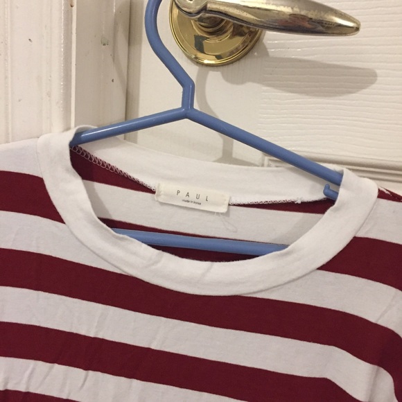 Mixxmix Korea red & white striped long sleeve tee - Picture 6 of 8